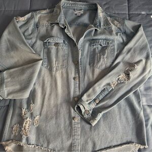 Fashion Nova Men's Light Blue Denim Jacket